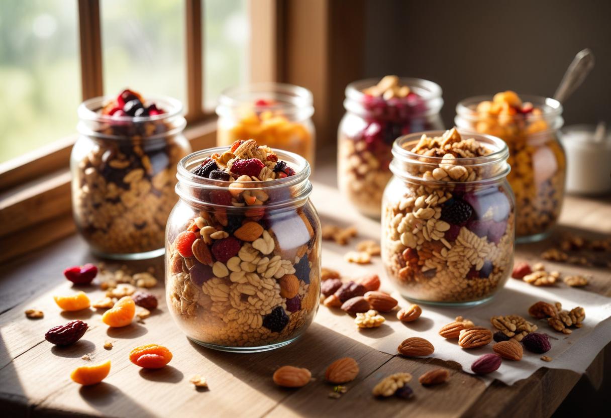 Härlig granola illustration