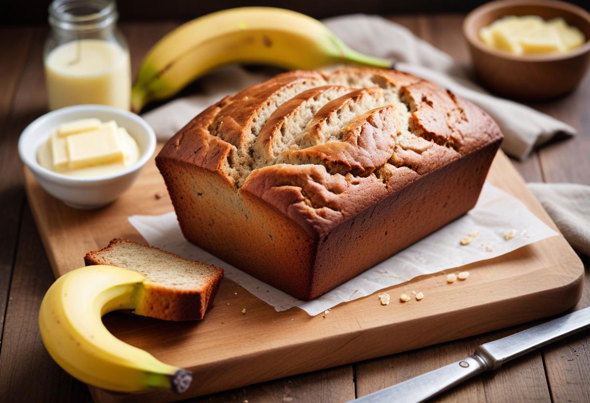 Bananbröd recept illustration